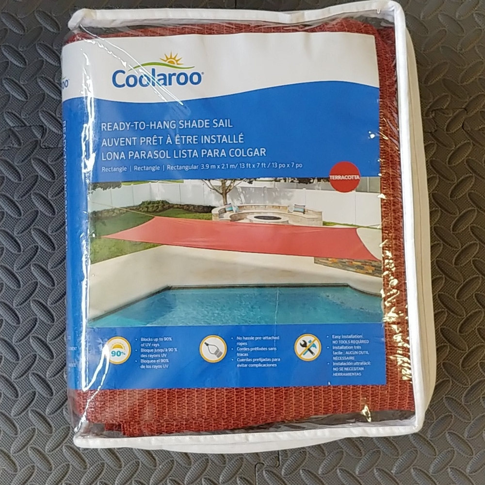 Shade Sail Color is Terracotta